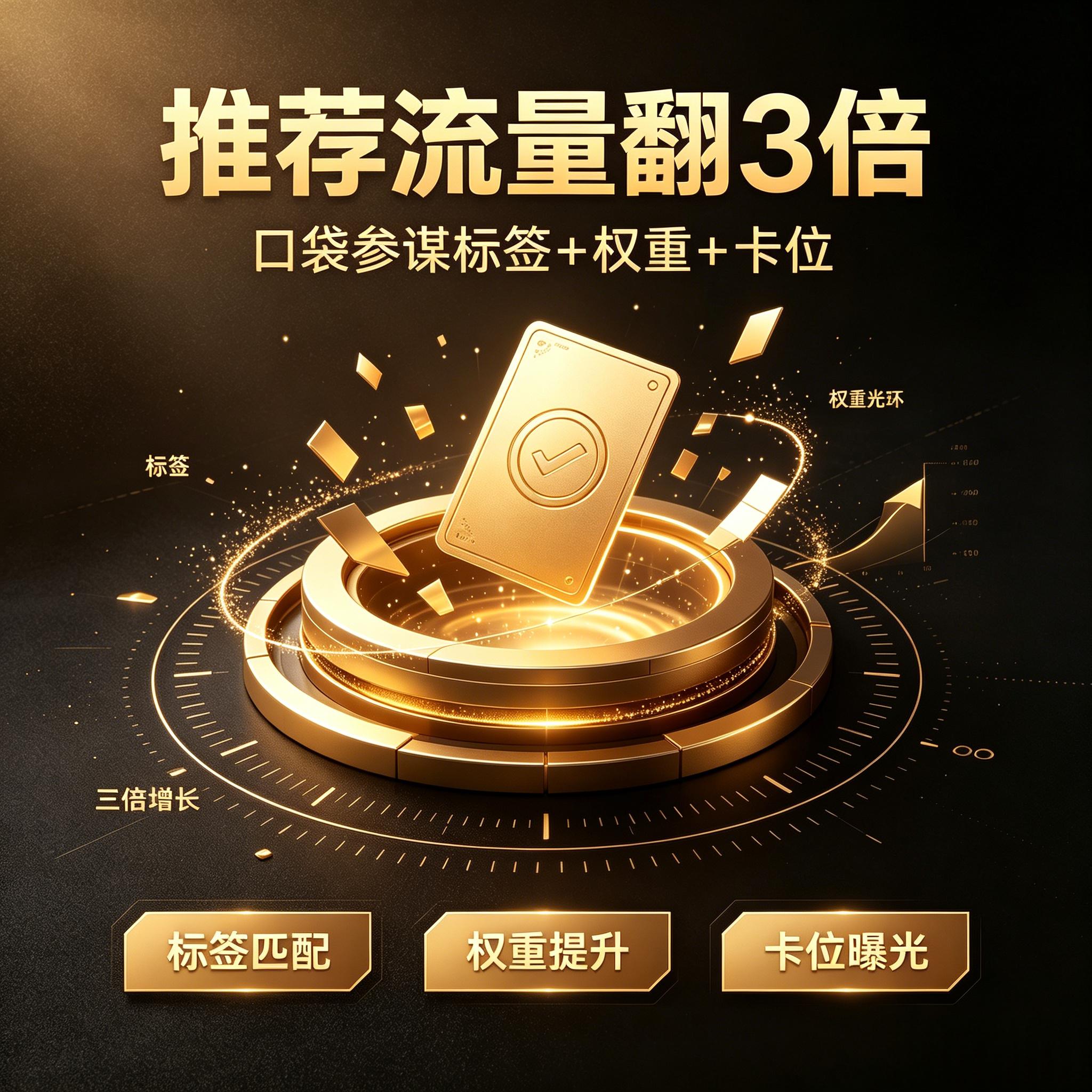 淘宝猜你喜欢流量入池：口袋参谋标签+权重+卡位，推荐流量翻3倍