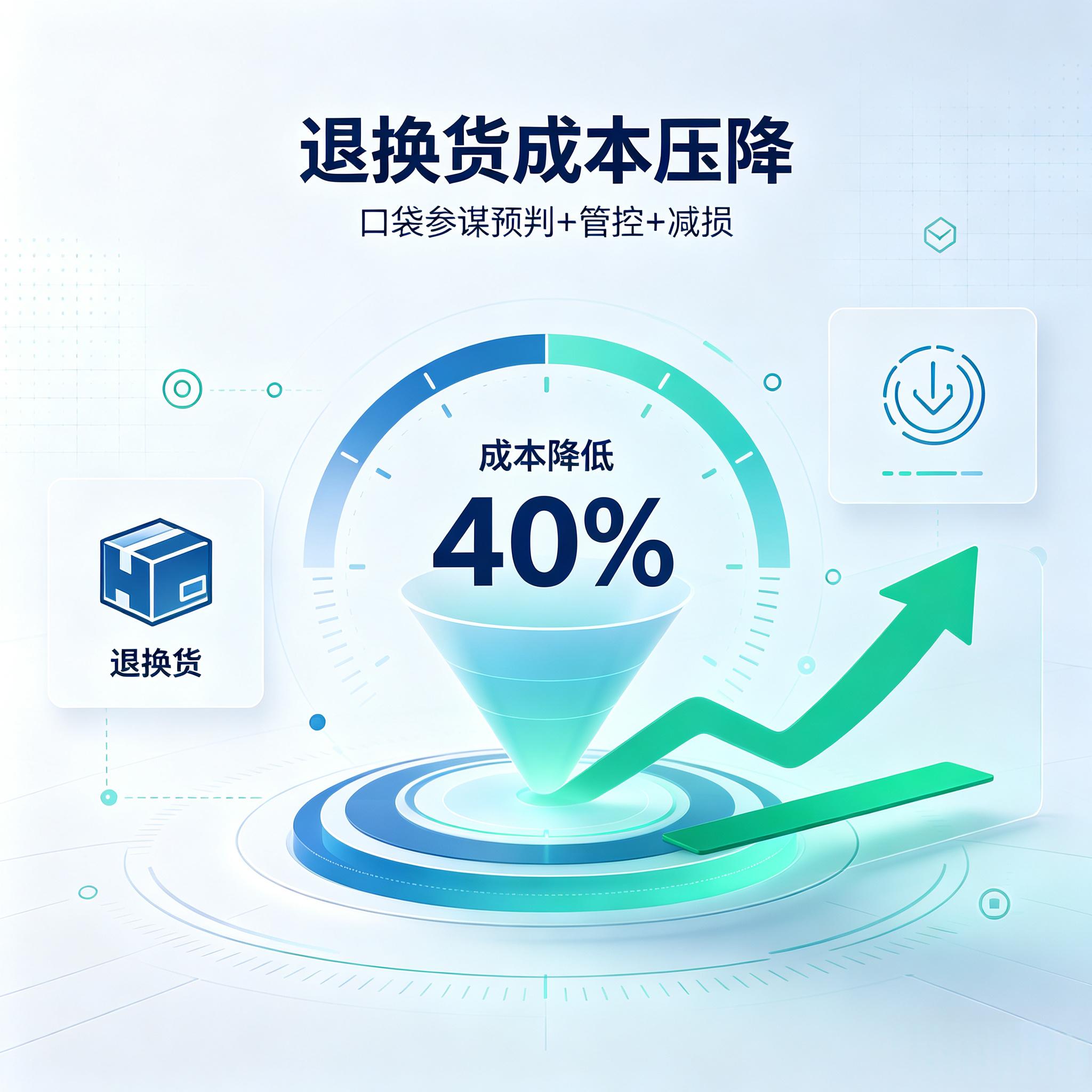 电商退换货成本压降：口袋参谋预判+管控+减损，退换货成本降低40%